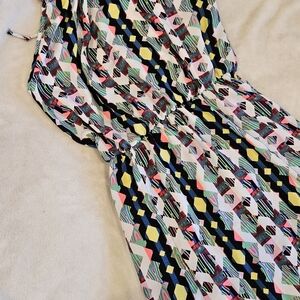 Geometric Print Maxi Dress